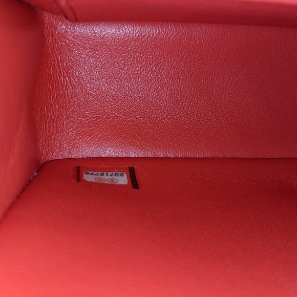 Chanel red mini rectagular lambskin chevron flap - Picture 8 of 10
